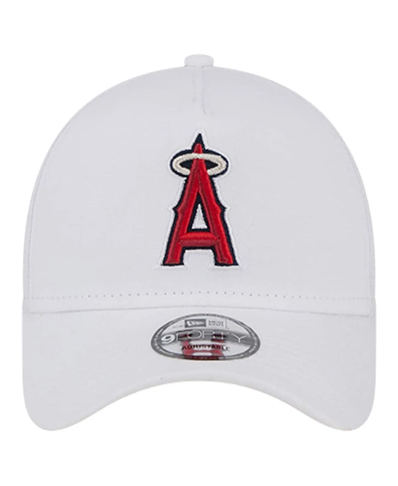 New Era Men's White Los Angeles Angels Tc A-Frame 9FORTY Adjustable Hat