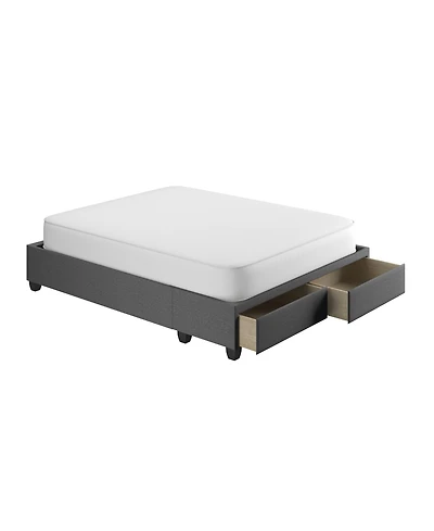 Boyd Sleep Modena Upholstered Platform Bed Frame with Storage Drawers