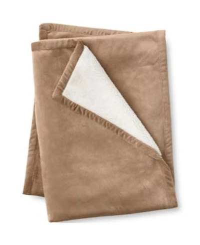 Lands End High Pile Fleece Throw Blanket