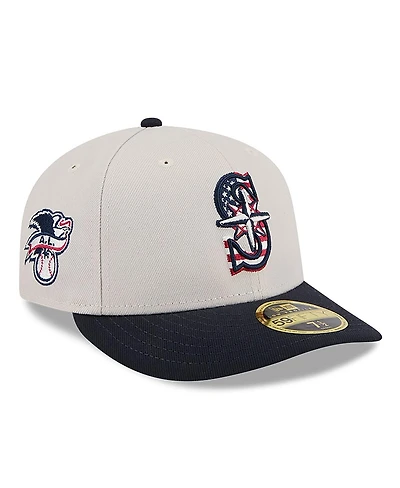 New Era Men's Black Seattle Mariners 2024 Fourth of July Low Profile 59FIFTY Fitted Hat
