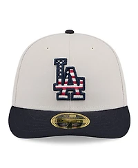New Era Men's Black Los Angeles Dodgers 2024 Fourth of July Low Profile 59FIFTY Fitted Hat