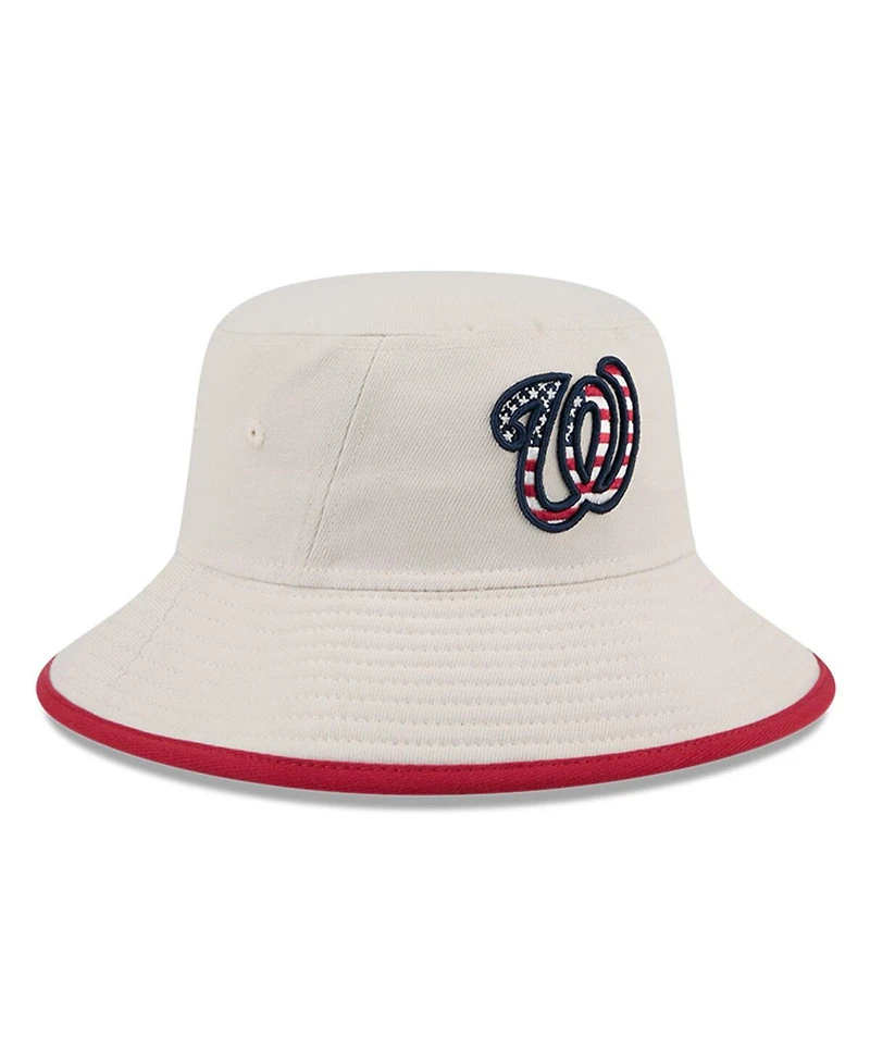 New Era Men's Khaki Washington Nationals 2024 Fourth of July Bucket Hat
