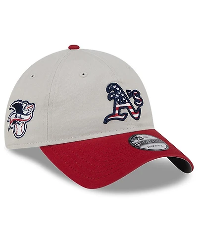 New Era Men's Red Oakland Athletics 2024 Fourth of July 9TWENTY Adjustable Hat