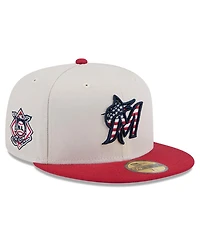 New Era Men's Red Miami Marlins 2024 Fourth of July 59FIFTY Fitted Hat