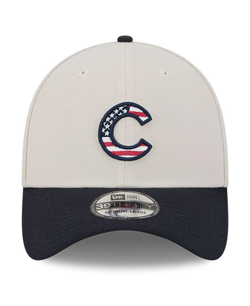 New Era Men's Black Chicago Cubs 2024 Fourth of July 39THIRTY Flex Hat