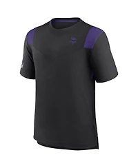 Nike Men's Black Minnesota Vikings Sideline Tonal Logo Performance Player T-Shirt