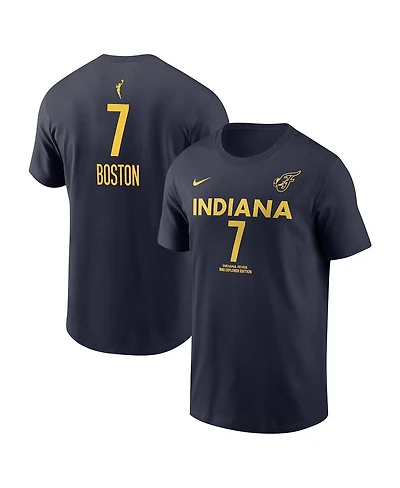 Nike Men's and Women's Aliyah Boston Navy Indiana Fever Explorer Edition Name Number T-Shirt