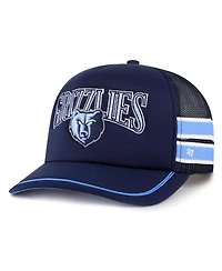 '47 Brand Men's Navy Memphis Grizzlies Sidebrand Stripes Trucker Adjustable Hat