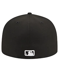 New Era Men's Black Boston Red Sox Logo 59FIFTY Fitted Hat