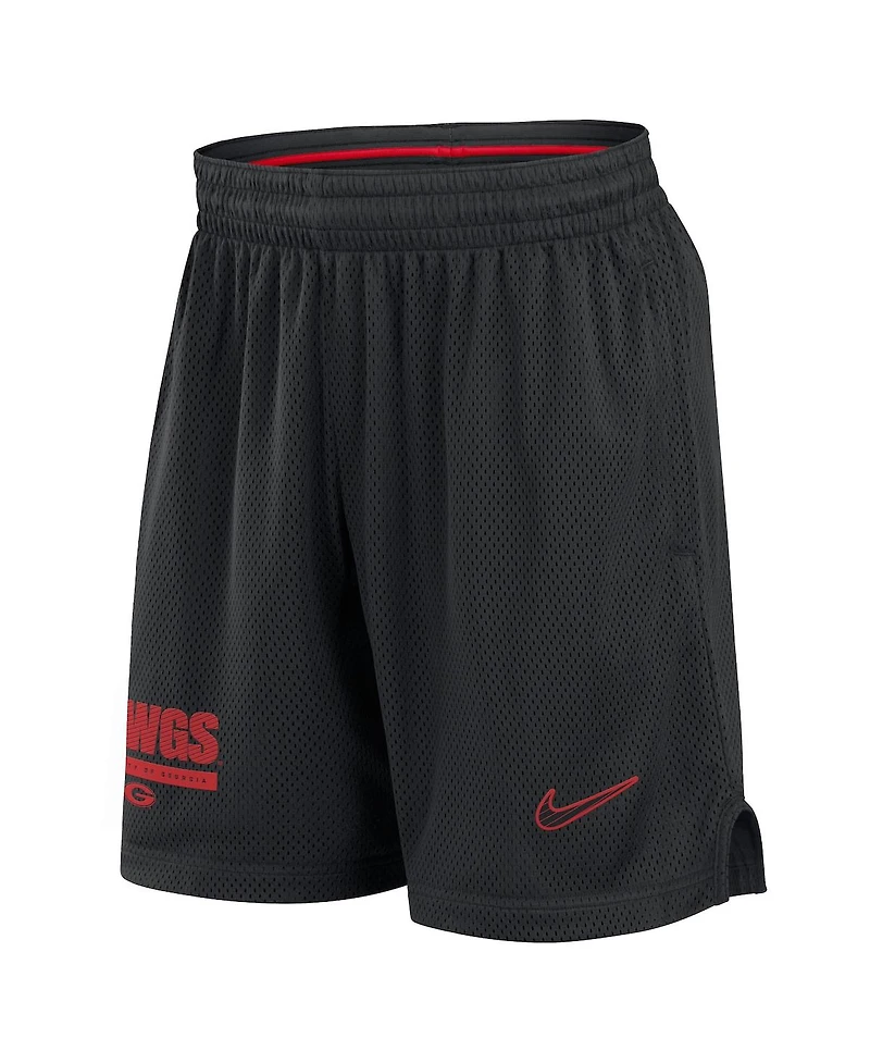 Nike Men's Black Georgia Bulldogs 2024 Sideline Mesh Shorts