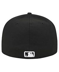 New Era Men's Black Seattle Mariners Logo 59FIFTY Fitted Hat