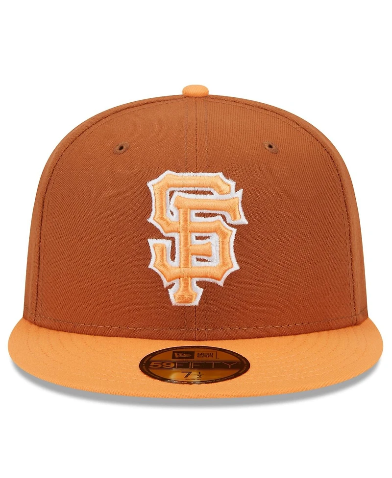 New Era Men's Brown/Orange San Francisco Giants Spring Color Basic Two-Tone 59FIFTY Fitted Hat