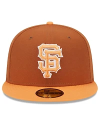 New Era Men's Brown/Orange San Francisco Giants Spring Color Basic Two-Tone 59FIFTY Fitted Hat