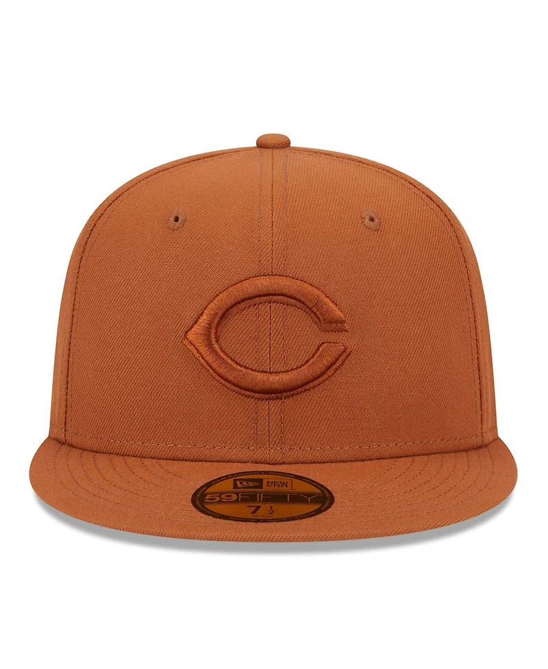 New Era Men's Brown Cincinnati Reds Spring Color 59FIFTY Fitted Hat
