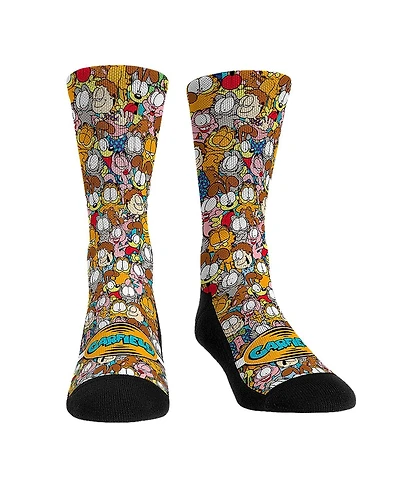 Rock 'Em Men's and Women's Garfield Stacked Characters Crew Socks