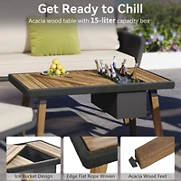 Streamdale Coastal Farmhouse Rope Woven Patio Set