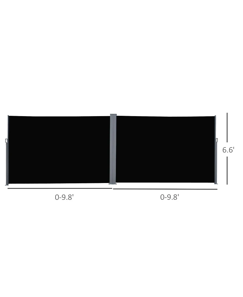 Double-Sided Retractable Patio Screen Awning for Privacy and Elegance