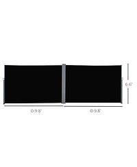 Double-Sided Retractable Patio Screen Awning for Privacy and Elegance