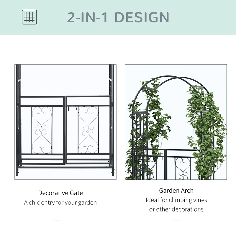 Arched Trellis with Gate Perfect Addition for Enchanting Gardens & Weddings
