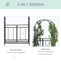 Arched Trellis with Gate Perfect Addition for Enchanting Gardens & Weddings