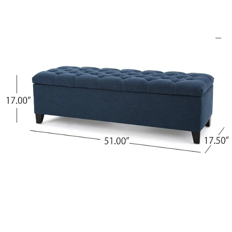 Streamdale Furniture Contemporary Button Tufted Storage Ottoman with Refined Style