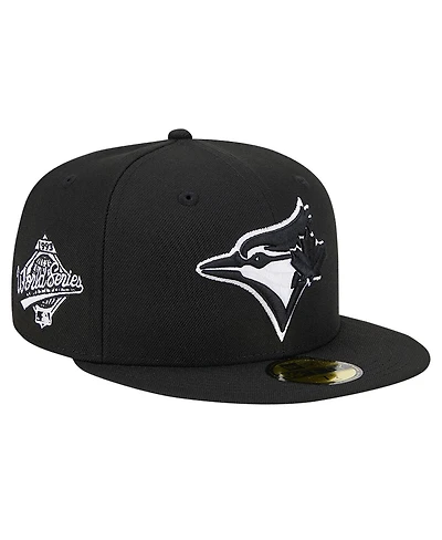 New Era Men's Black Toronto Blue Jays Logo 59FIFTY Fitted Hat