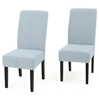 Streamdale Minimalist Upholstered Dining Chairs with T-Stitch Detail