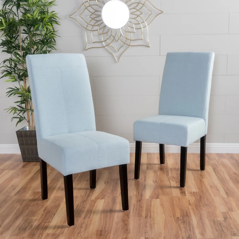 Streamdale Minimalist Upholstered Dining Chairs with T-Stitch Detail
