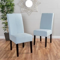 Streamdale Minimalist Upholstered Dining Chairs with T-Stitch Detail