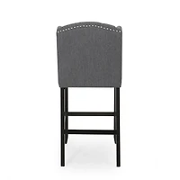 Streamdale Sophisticated Upholstered Button-Tufted Wingback Barstools