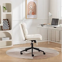 Simplie Fun Adjustable and Swivel Criss-Cross Office Chair with Wide Seat
