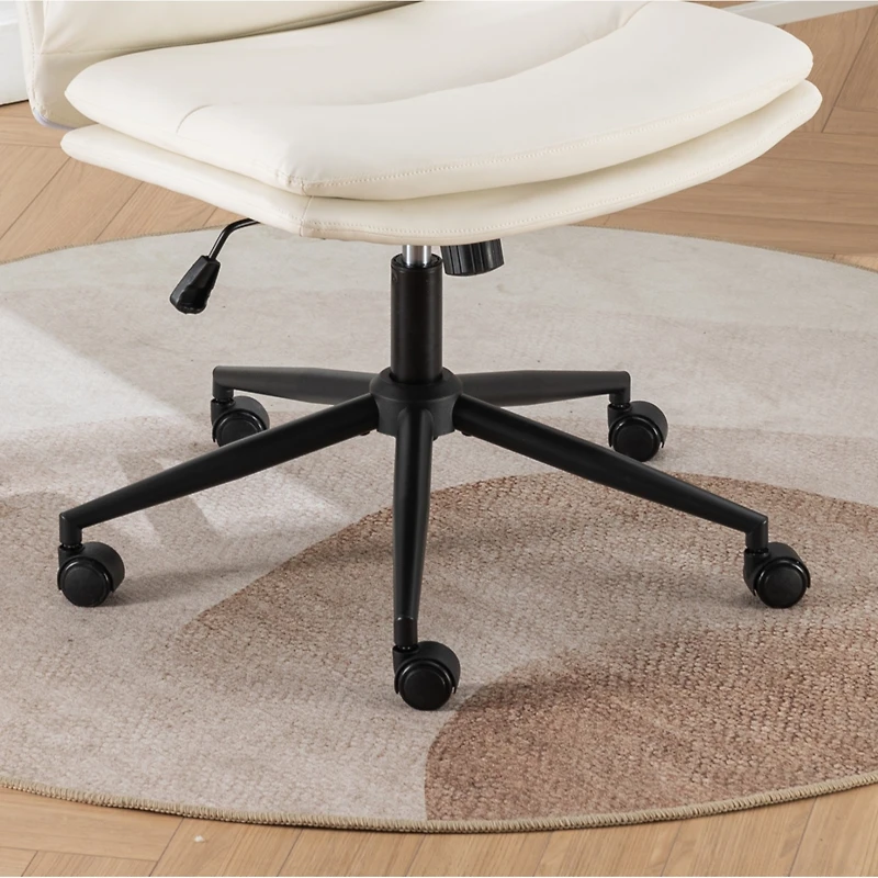 Simplie Fun Adjustable and Swivel Criss-Cross Office Chair with Wide Seat