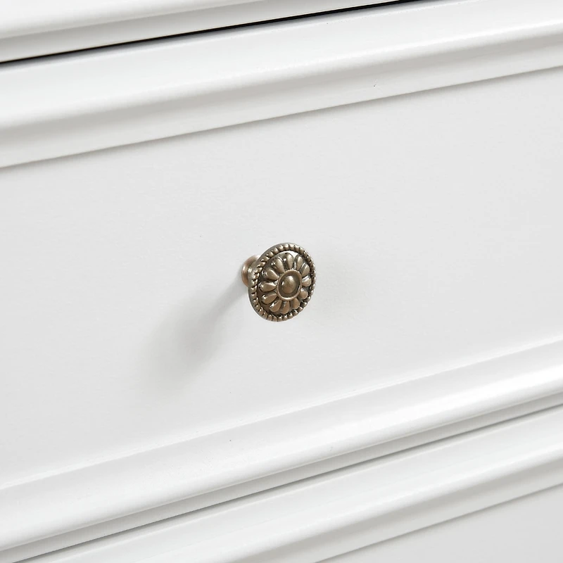 Streamdale Furniture Modern Wooden Dresser with 6 Spacious Drawers and Metal Handles