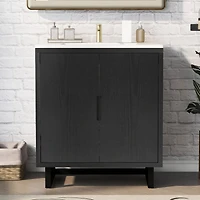 Streamdale Premium Solid Wood Bathroom Vanity (30")