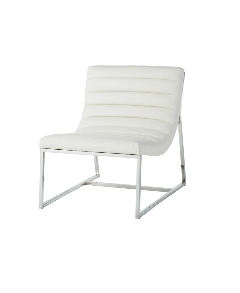 Streamdale Furniture Parisian White Leather Sofa Chair Contemporary Elegance for Any Room