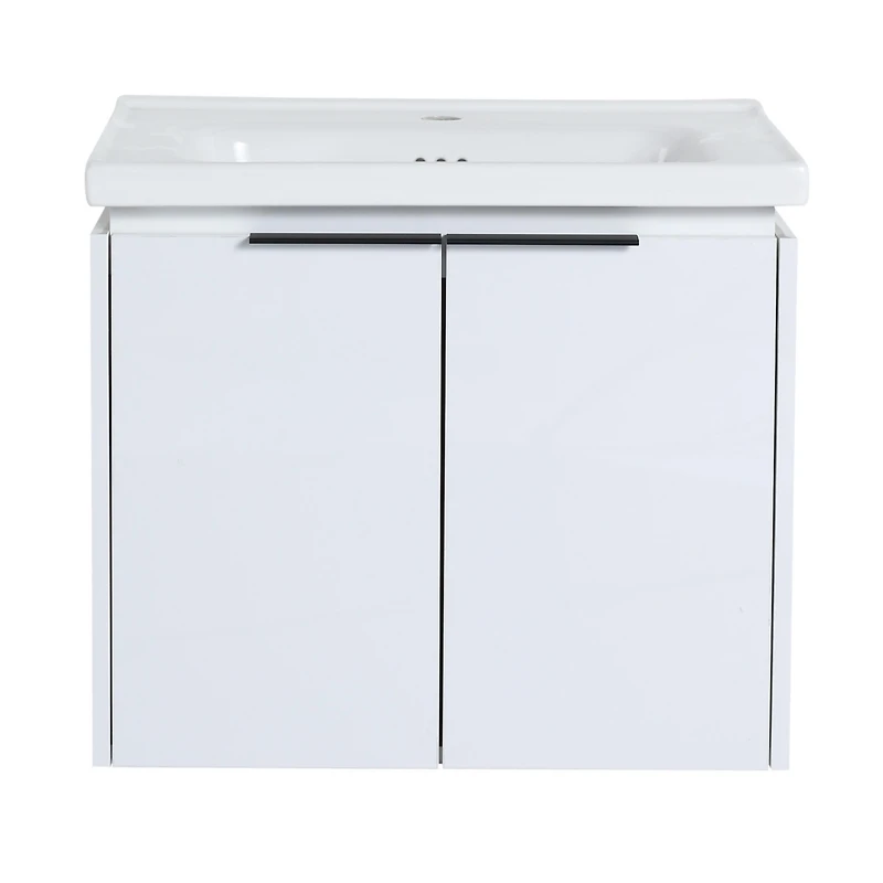 Simplie Fun 24 Inch Soft Close Doors Bathroom Vanity With Sink, Suitable For Small Bathroom