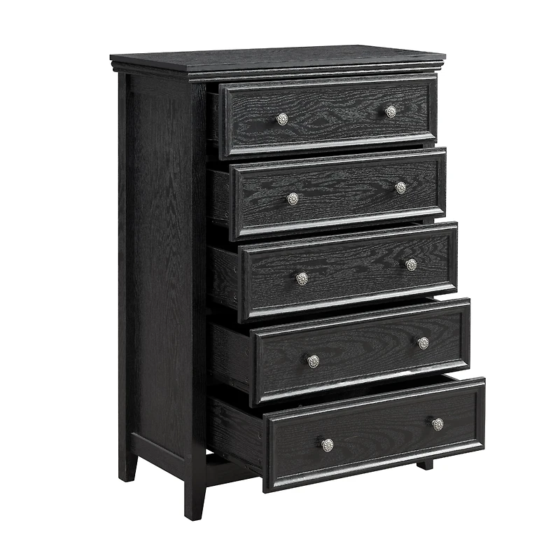 Modern 5-Drawer Storage Dresser with Anti-Tip Safety