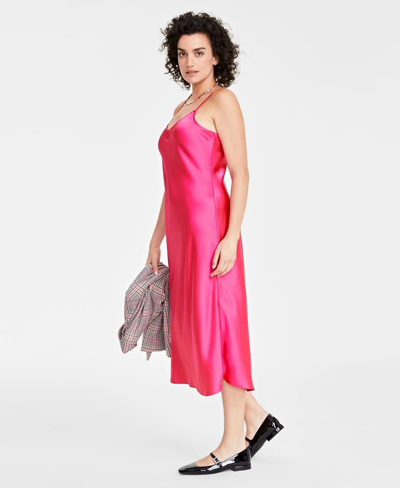 On 34th Women's Satin Midi Slipdress, Created for Macy's
