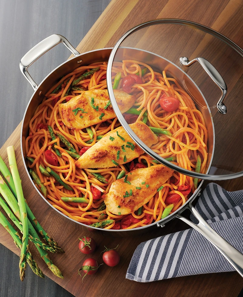 Tramontina TriPly Clad Stainless Steel Glass Lid 14 Pc Cookware Set