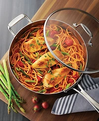 Tramontina TriPly Clad Stainless Steel Glass Lid 14 Pc Cookware Set