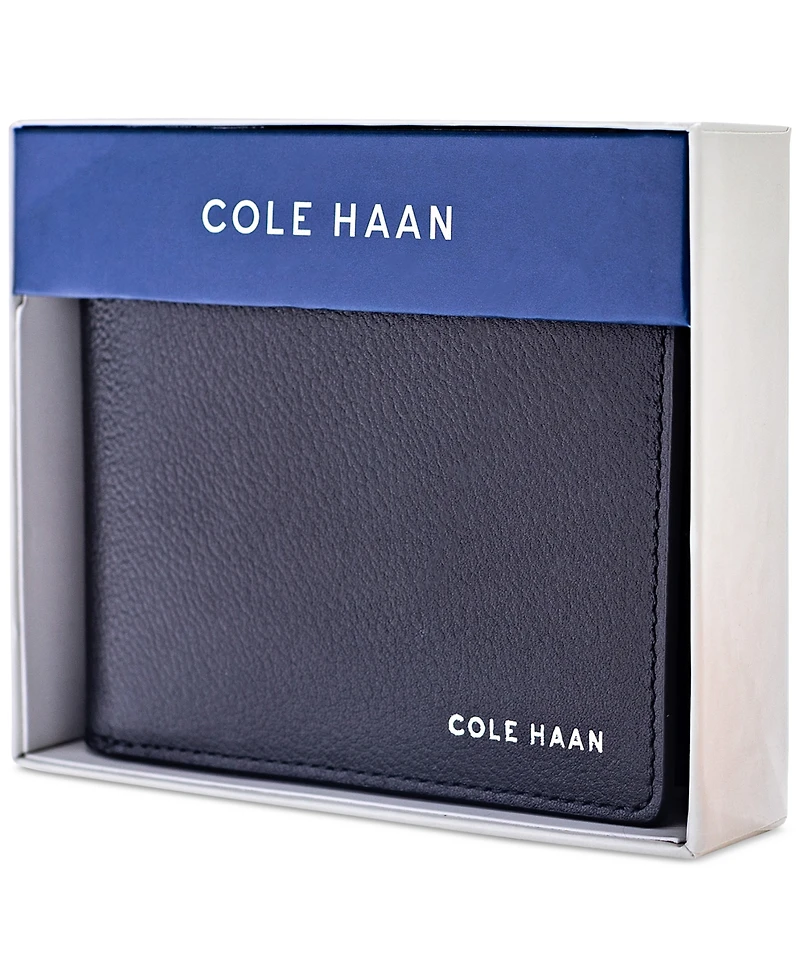 Cole Haan Men's Luxe Rfid Boxshine Extra Capacity Bifold Wallet