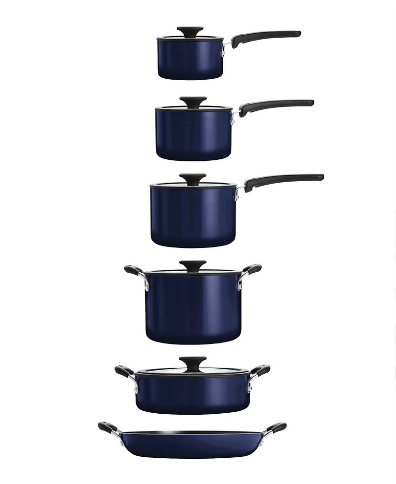 Tramontina Porcelain Enamel Heavy Gauge Aluminum Non Stick 11 Piece Cookware Set