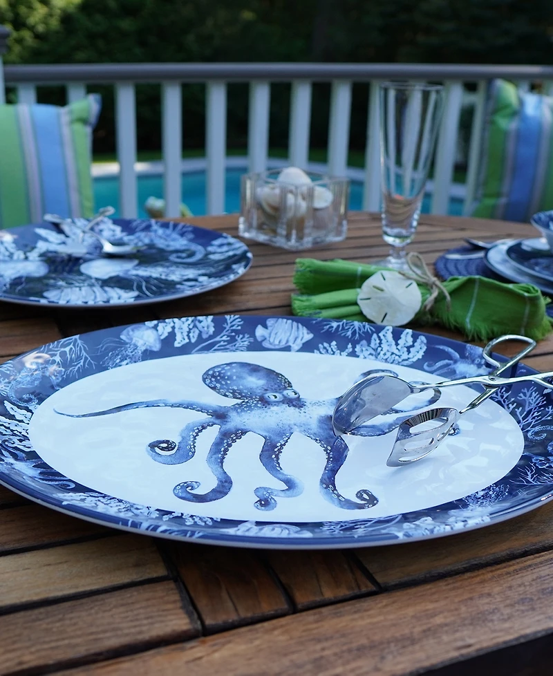 Certified International Sea Life 2 Pc Platter Set, Service For 2