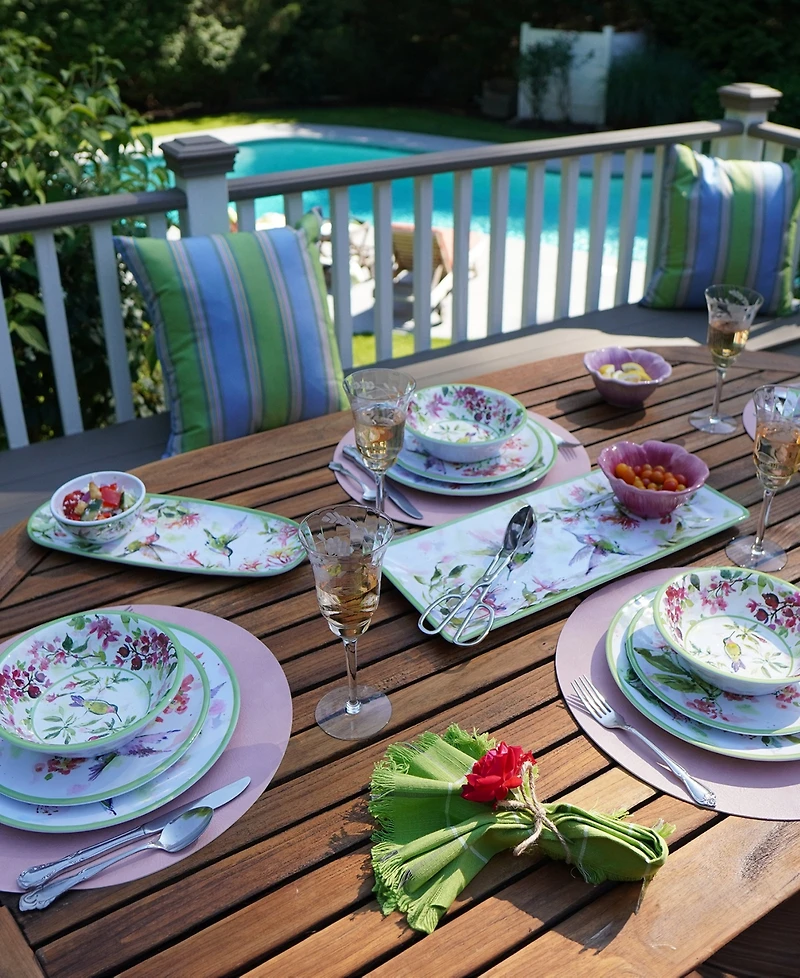 Certified International Hummingbirds 12 Pc Dinnerware Set, Service For 4