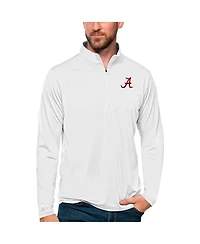 Antigua Men's White Alabama Crimson Tide Tribute Quarter-Zip Top