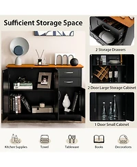 Buffet Sideboard Kitchen Cupboard Storage Cabinet with 2 Drawers & 3 Doors