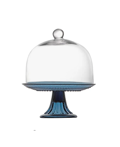 Fortessa Jupiter Cornflower 8.5" Cake Stand and Dome Set