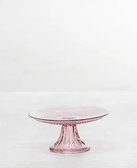 Fortessa Jupiter Pink 8.5" Cake Stand and Dome Set