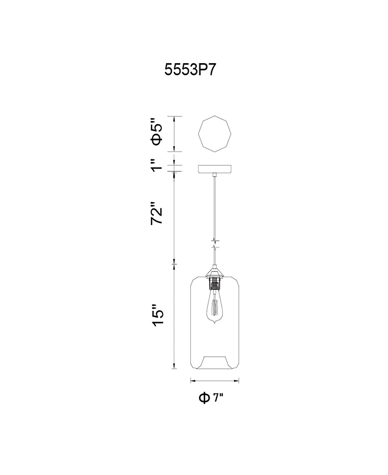 Cwi Lighting Glass 1 Light Down Mini Pendant
