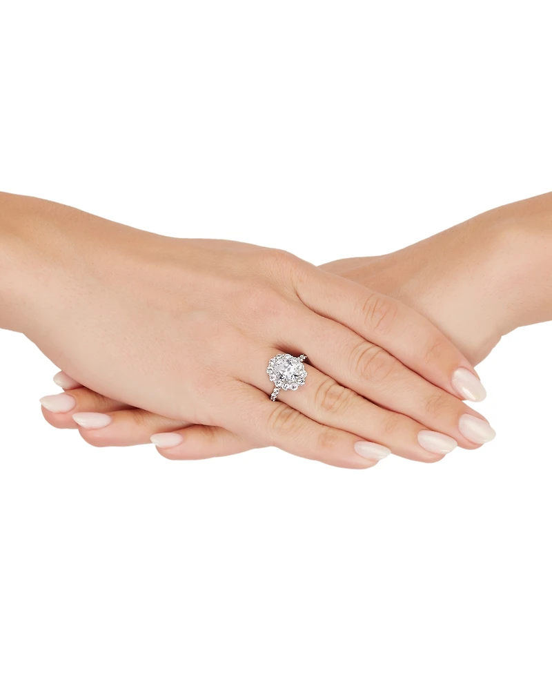 Grown With Love Igi Certified Lab Diamond Oval Halo Engagement Ring (3-1/2 ct. t.w.) 14k Gold